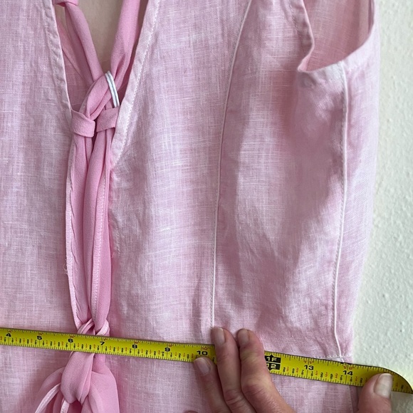 NWT $ 695 120% Lino Design Italy Light Pink Maxi Dress Size XS / 40 - Picture 8 of 12